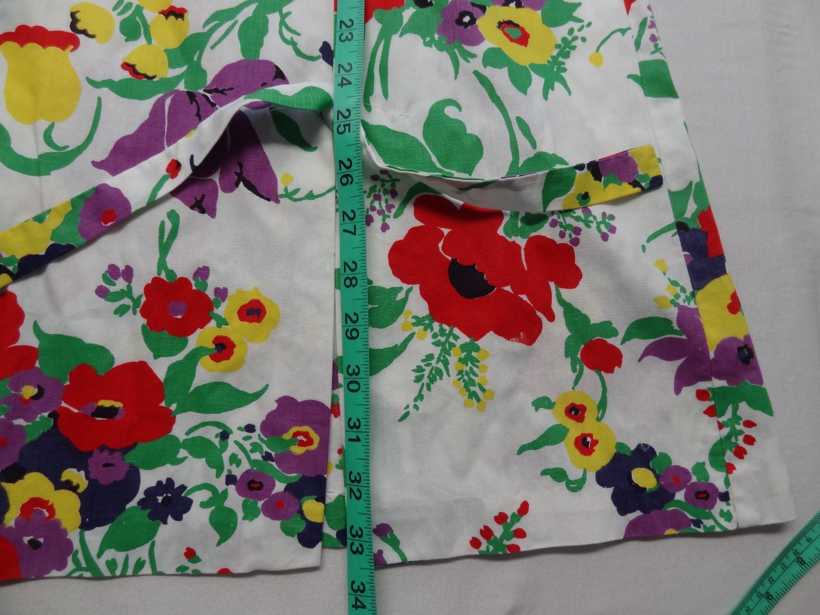 Mini Dress Shorts SET 18 1/2 Floral 60s 70s Hippie VTG ILGWU Union Made in USA