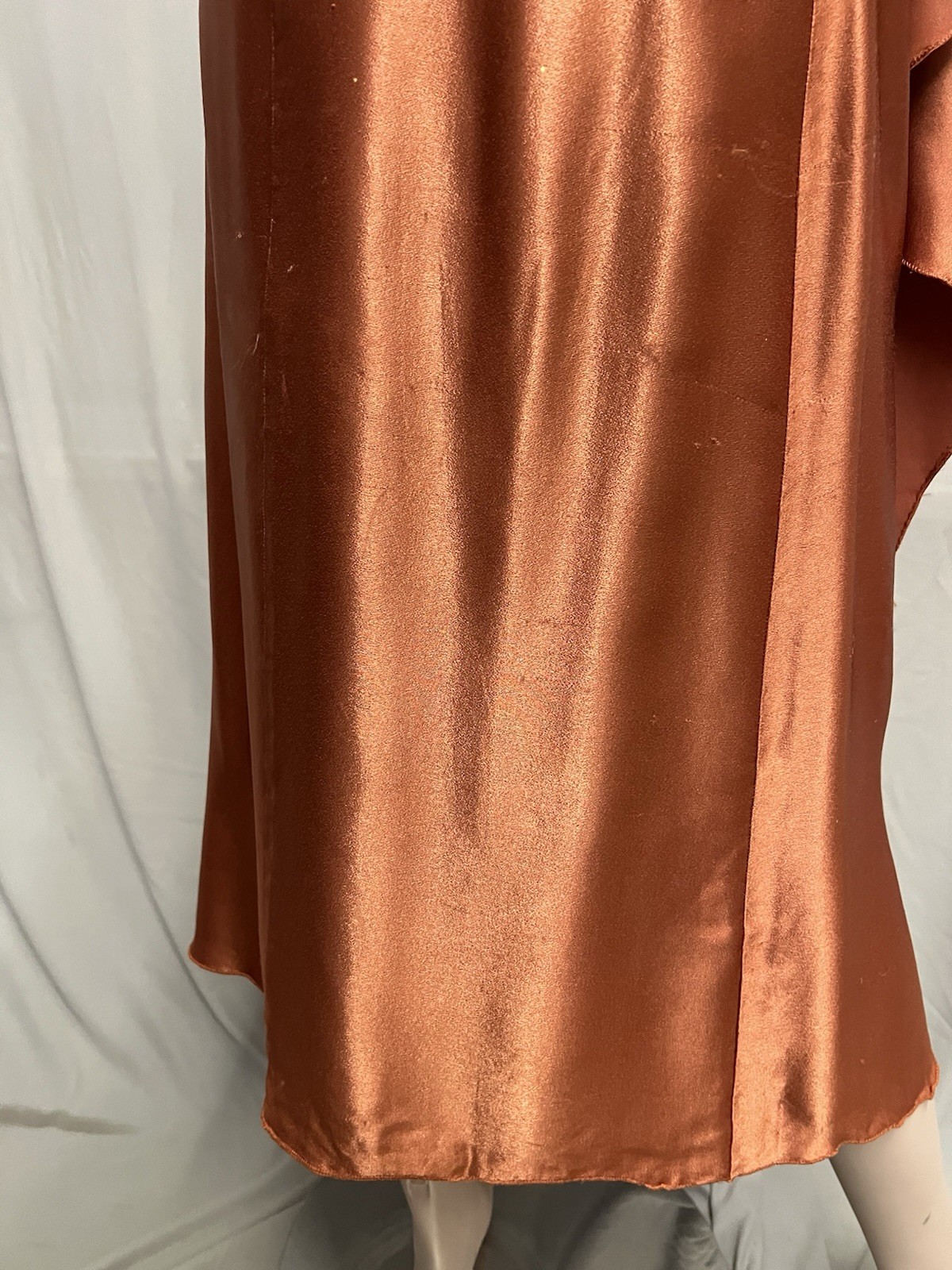 1940’s Copper Crepe Back Satin Skirt