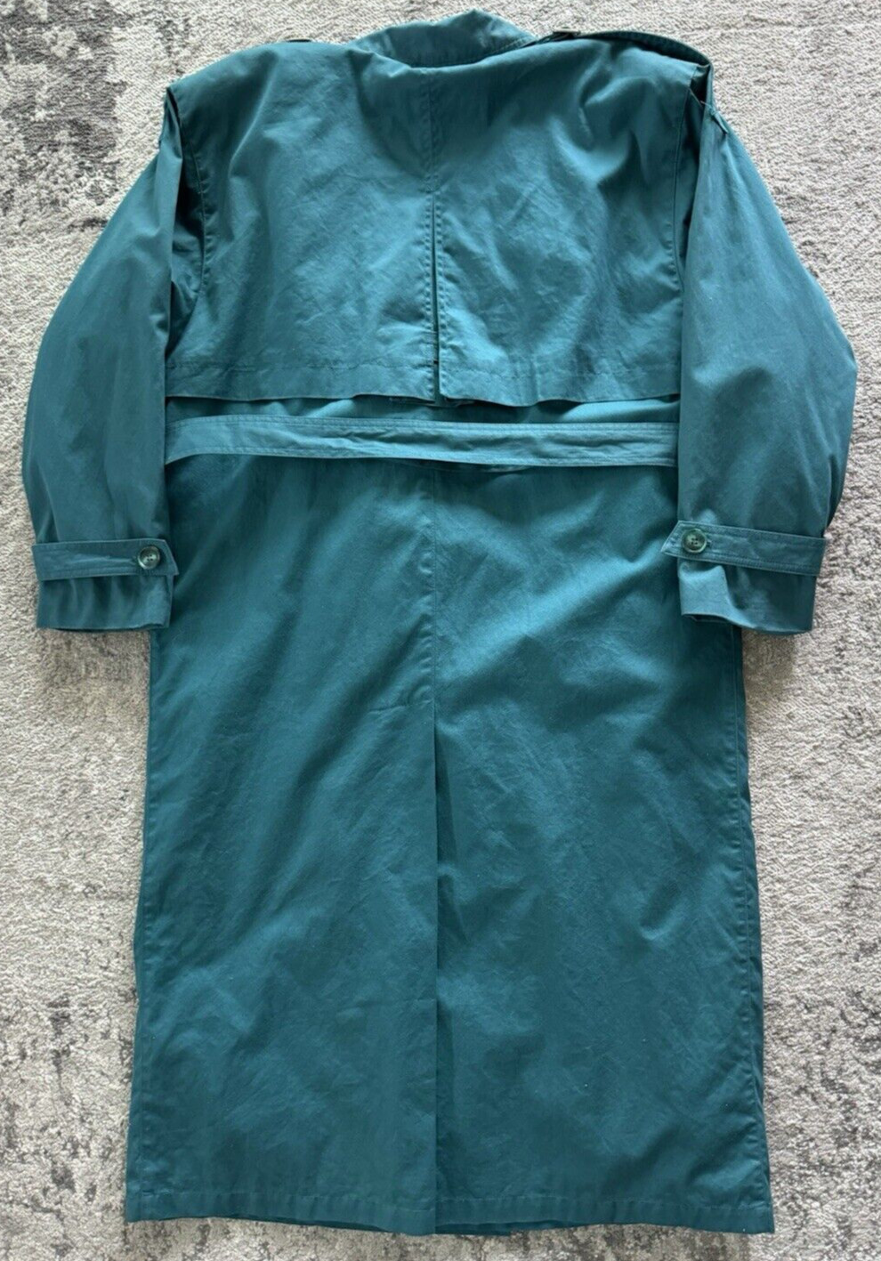 VTG London Fog All-Weather Trench Coat Women&rsquo;s Sz 14 Classic Teal w/Wool Lining