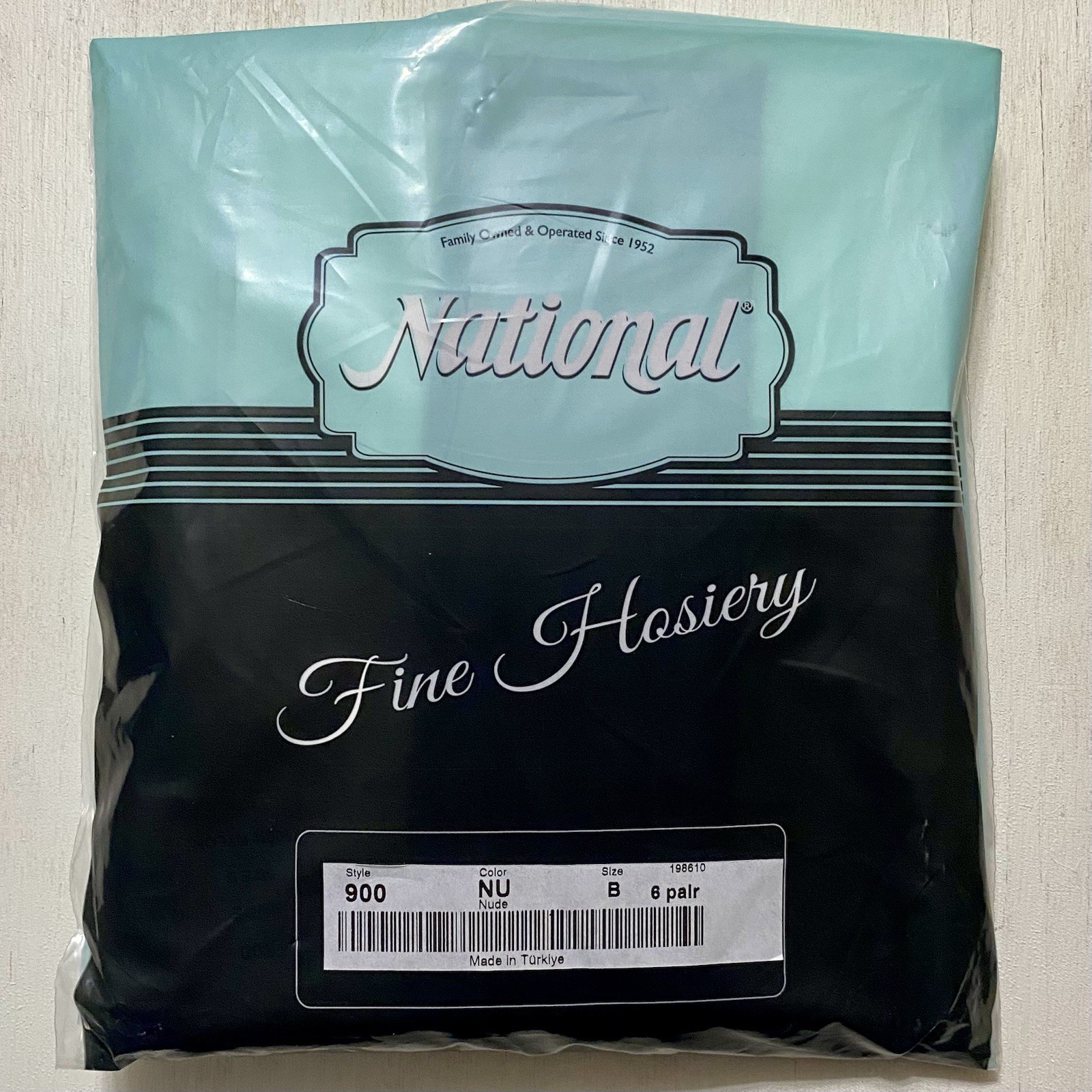 *6 Pair* Vtg National Fine Hosiery Nude Style 900 Size B 100% Nylon Hose – NOS
