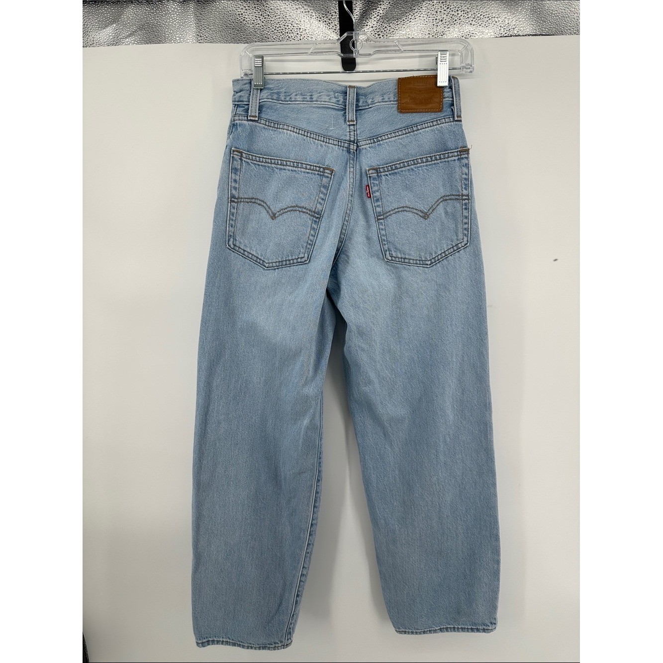 Levi&rsquo;s Premium Baggy Dad Y2K Streetwear Skater Retro Light Blue Jeans Sz25