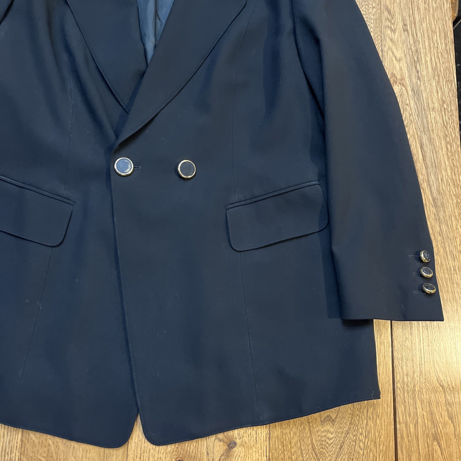 Escada Margaretha Ley Black Blazer 100% Wool Vintage Luxury Jacket, Women&rsquo;s 44