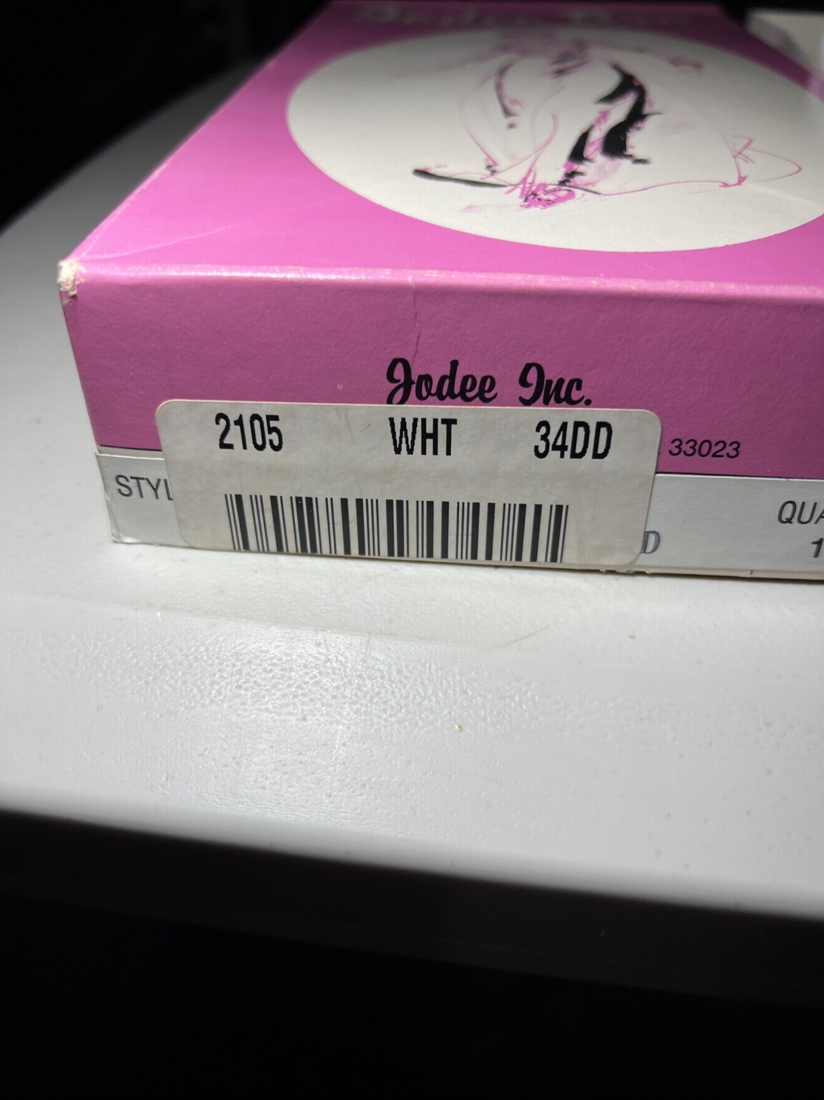 NEW Jodee Surgical Style 2105 Post Mastectomy Bra WHITE w/Pockets USA-MADE 34DD