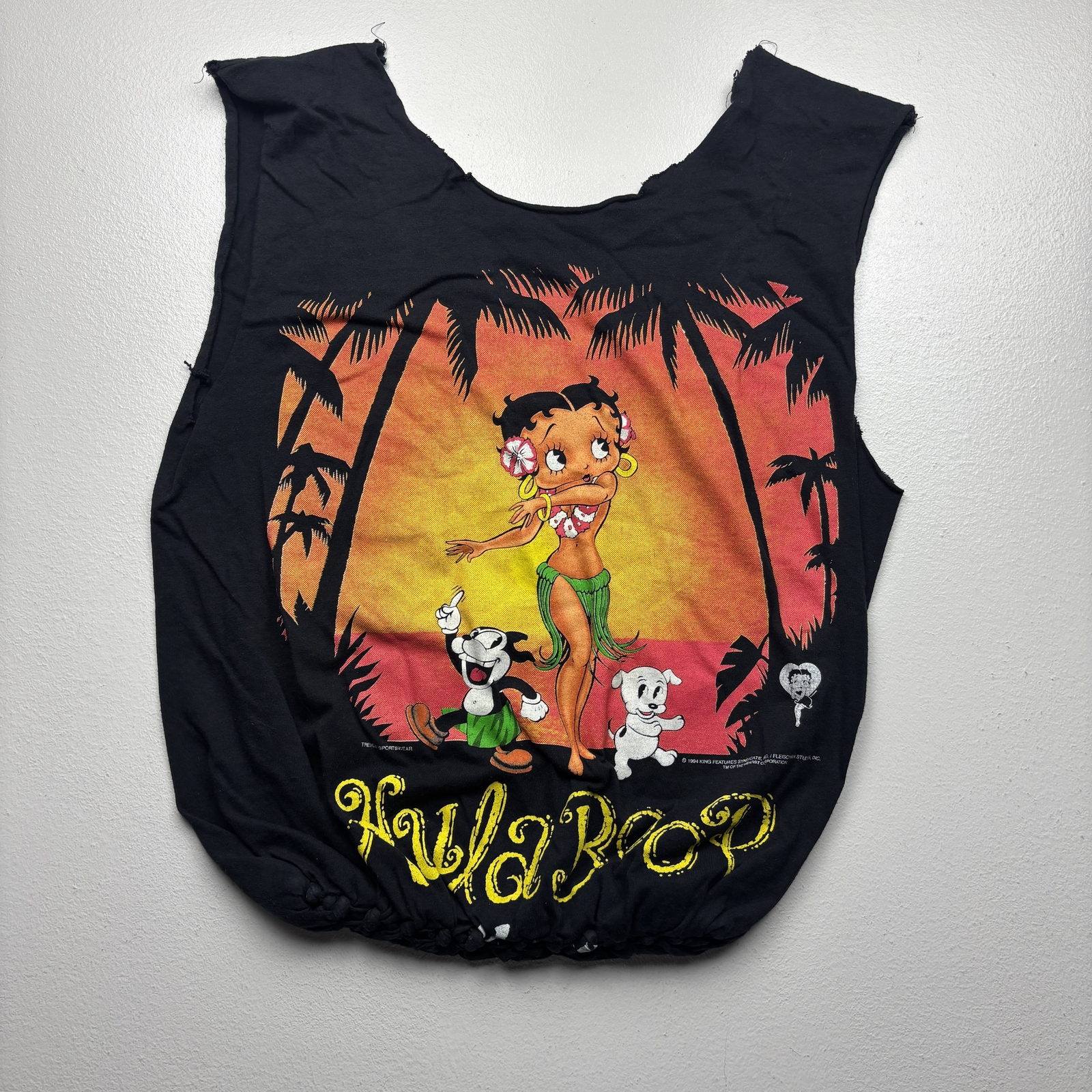 Vintage Betty Boop Shirt Bag Custom Made From Shirt Black Hula Boop 1994