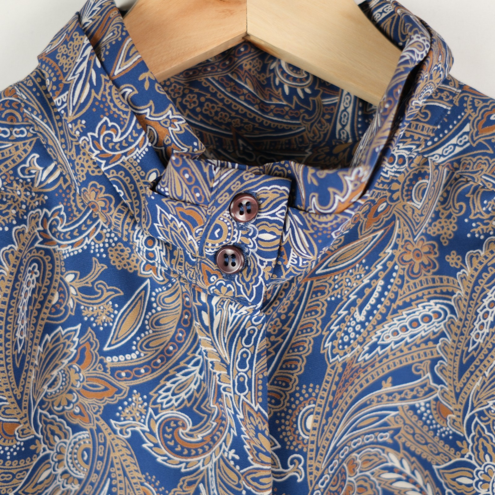VTG Country Sophisticates Pendleton Paisley Blouse Mock Neck Women&rsquo;s Size L EU