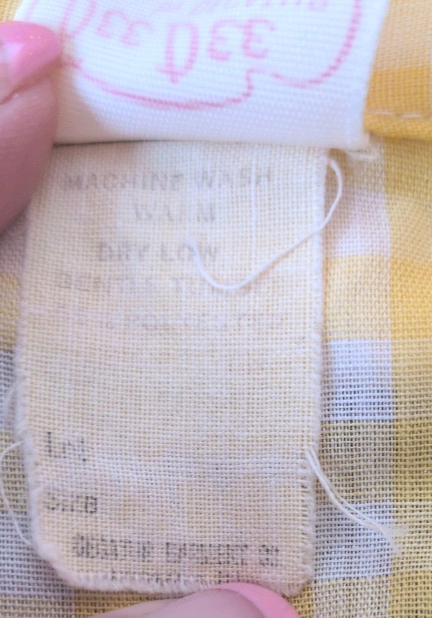 Vintage Yellow Checked Housecoat/Robe 1950/1960