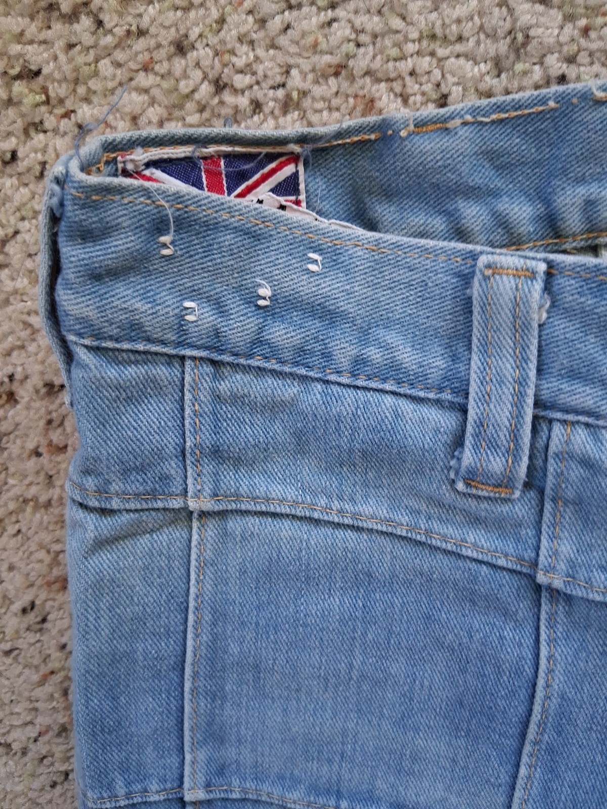 Vintage Brittania Sportswear Patchwork Bell Bottom Jeans Approx: 27×34 70&rsquo;s