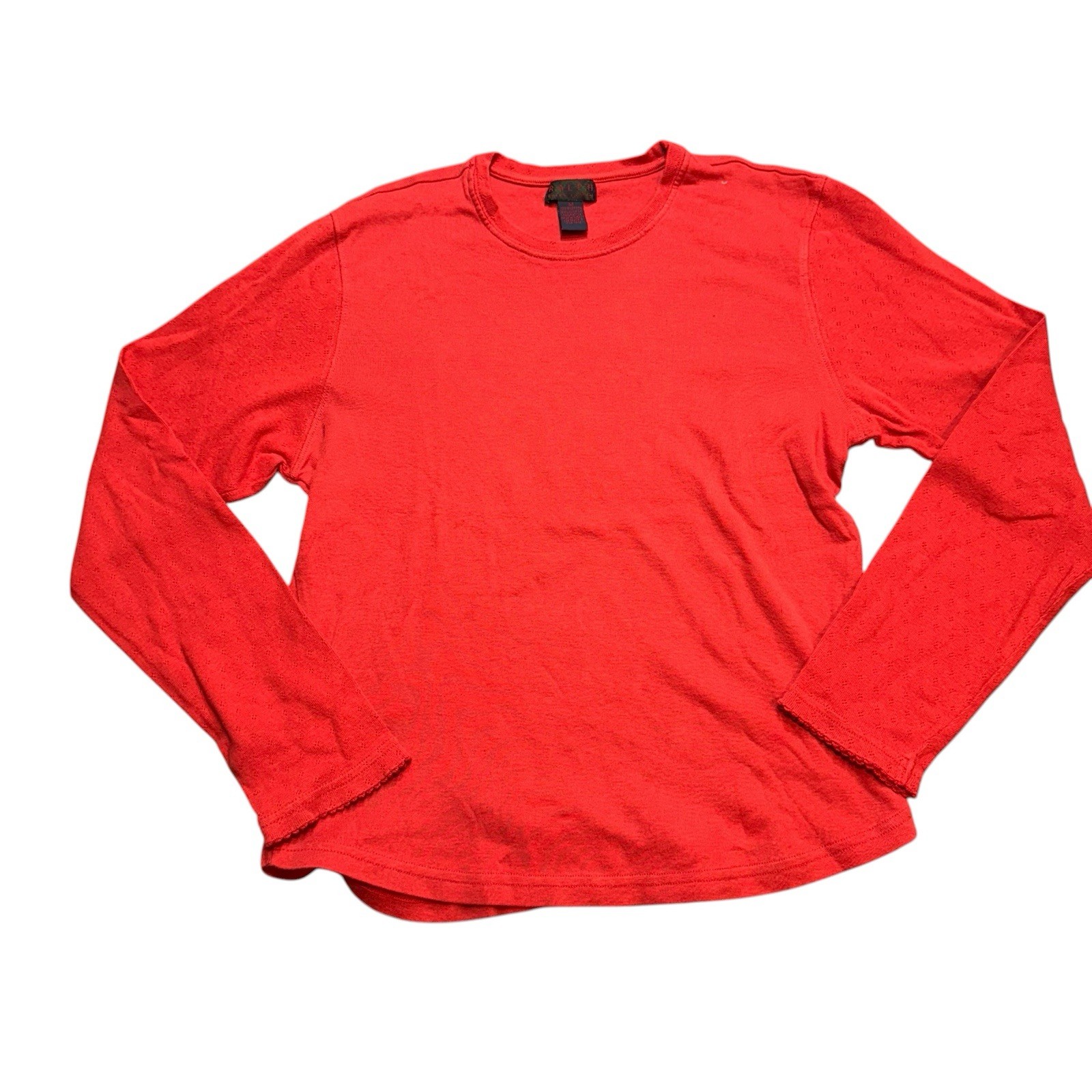 Vintage Y2K Ralph Lauren Black Label Red Cotton Long Sleeve Shirt Size M