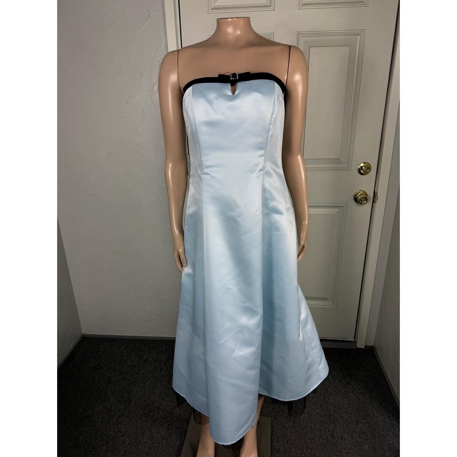 Vintage 90&rsquo;s Y2K Kiki USA Womens Dress XS Prom Party Formal Strapless Satin FF7
