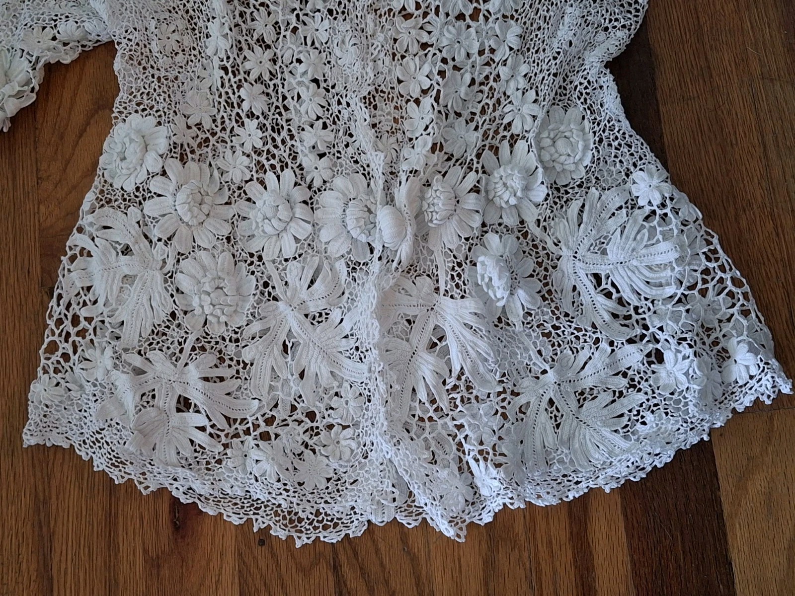 Vintage Edwardian EXQUISITE Irish Crochet Fancy Day Jacket