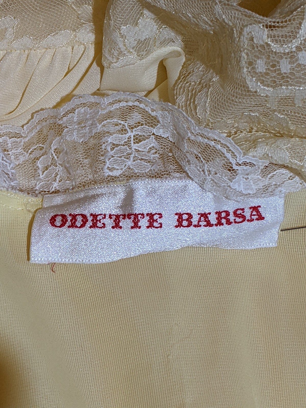 Vintage Unique Rare ODETTE BARSA Peignoir Robe Van Raalte Myth Lacey Nightgown L