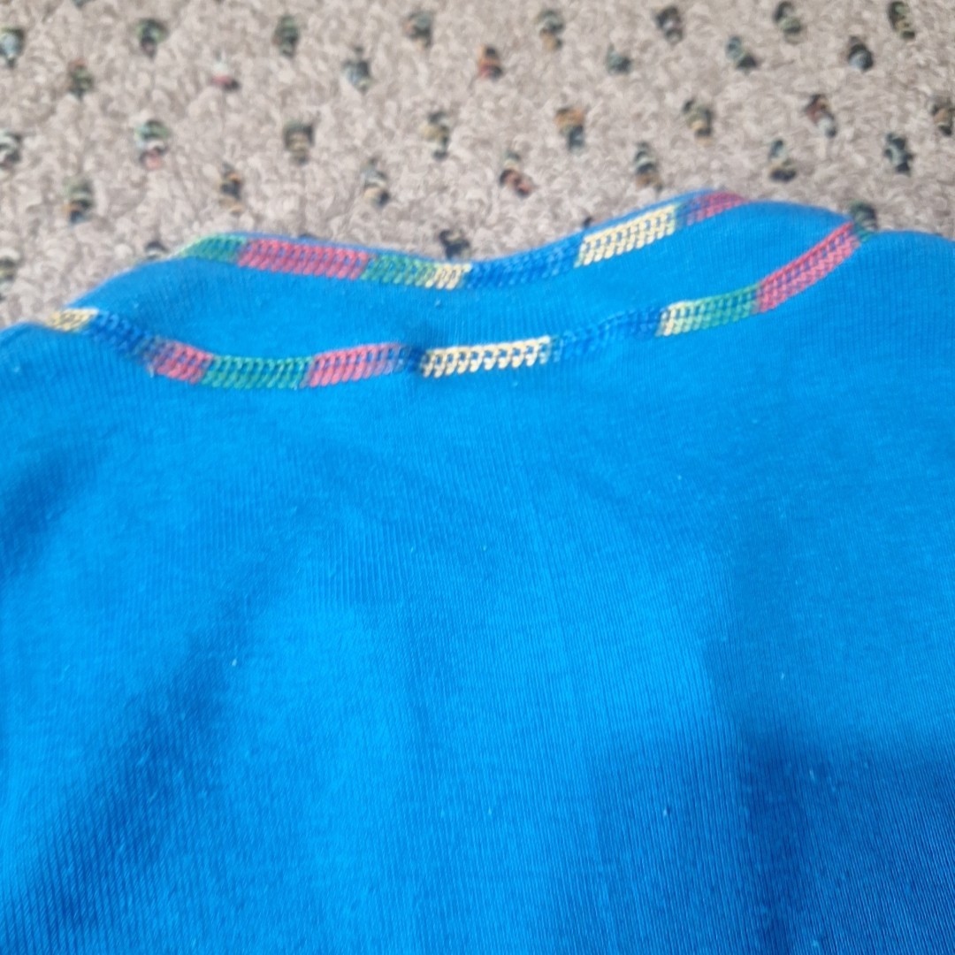 Vtg 70&rsquo;s Boho Split V-Neck 3/4 Sleeve Womens Top M