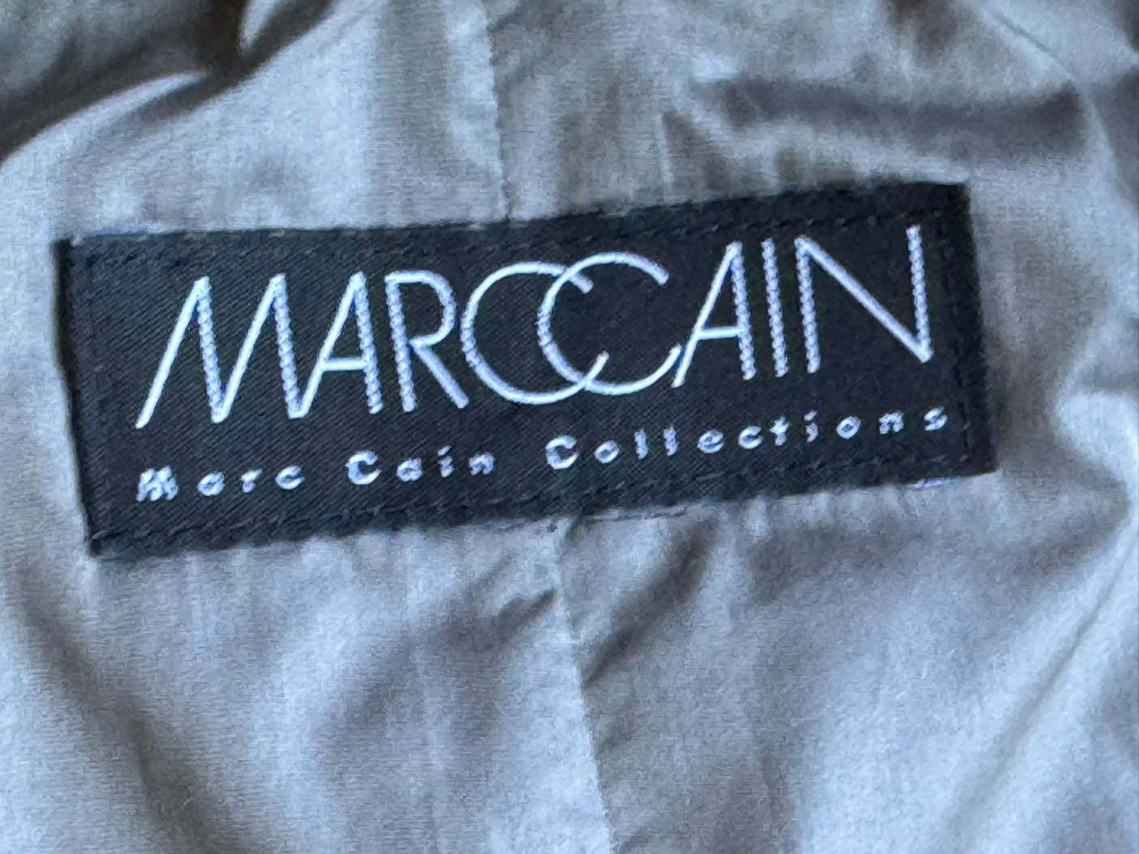 Marc Cain Collection Metallic Nylon Coat 42 44 46 Avant Garde Cocoon Tech Luxury
