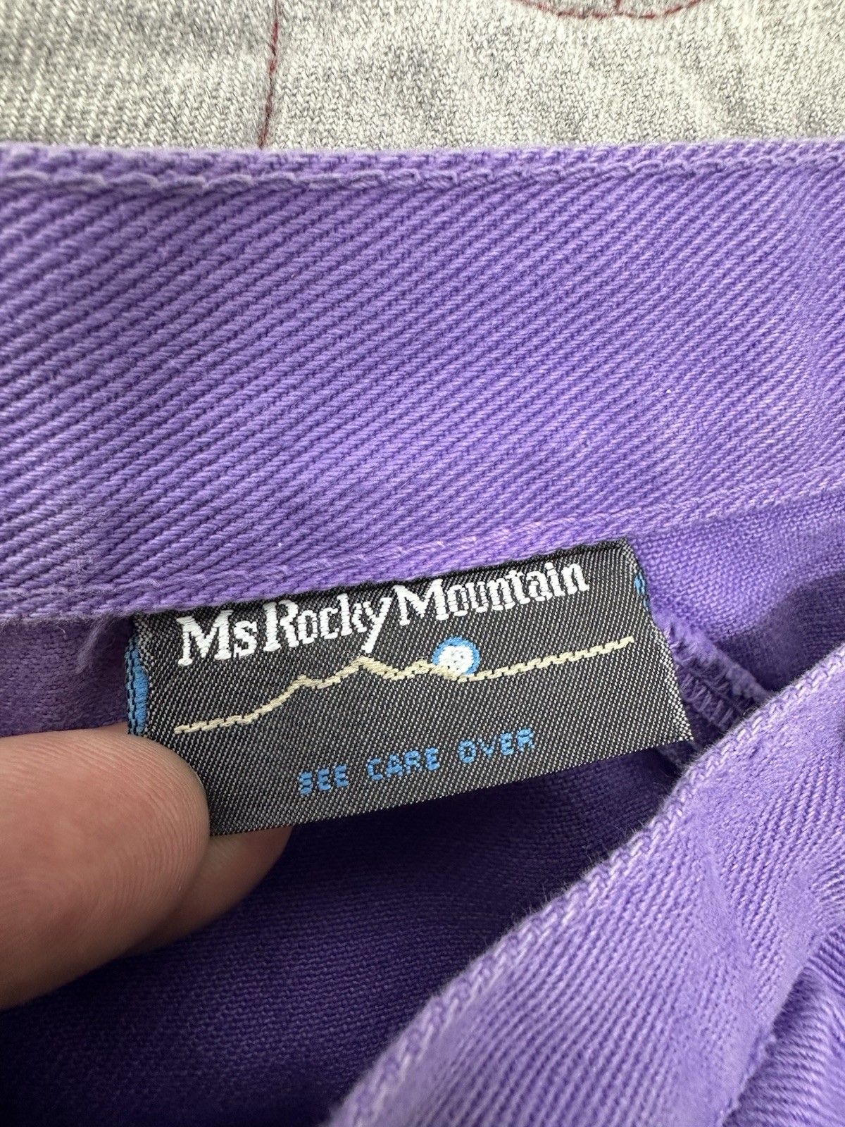 VTG Women&rsquo;s 90s Purple Denim Rocky Mountain Jeans Sz 33 1990s Rockies Bareback