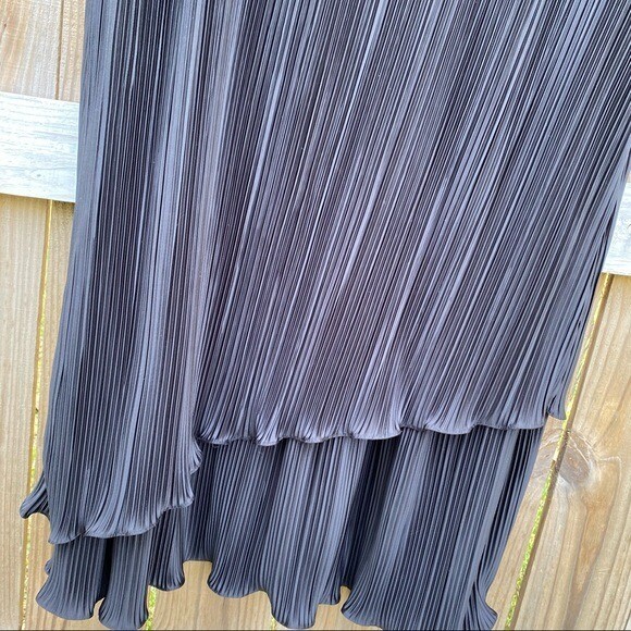 Vintage Risa Ann New York Black Pleated Embellished Dress