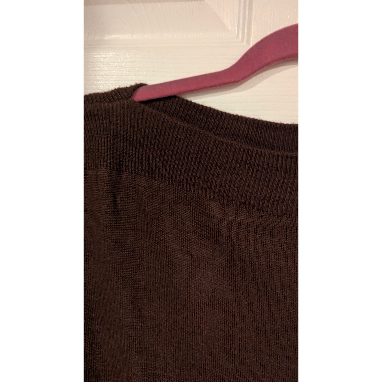 Gotham Vintage Boat Neck Sweater Medium Brown Cashmin Acrylic Deadstock 70s