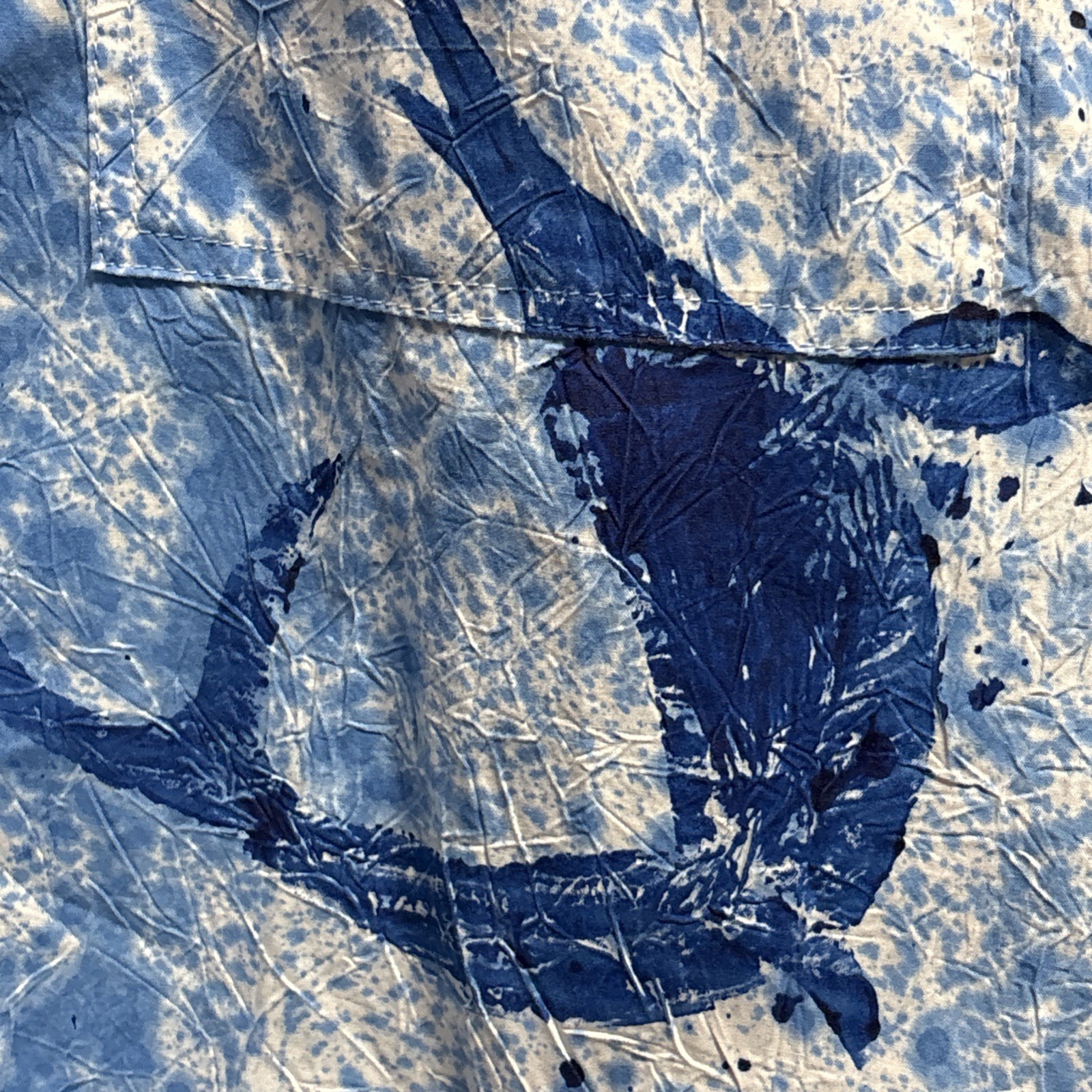Vtg Creations By Carol Ann Hawaii Paint Splash Cotton Wmns Button Down Top 3X