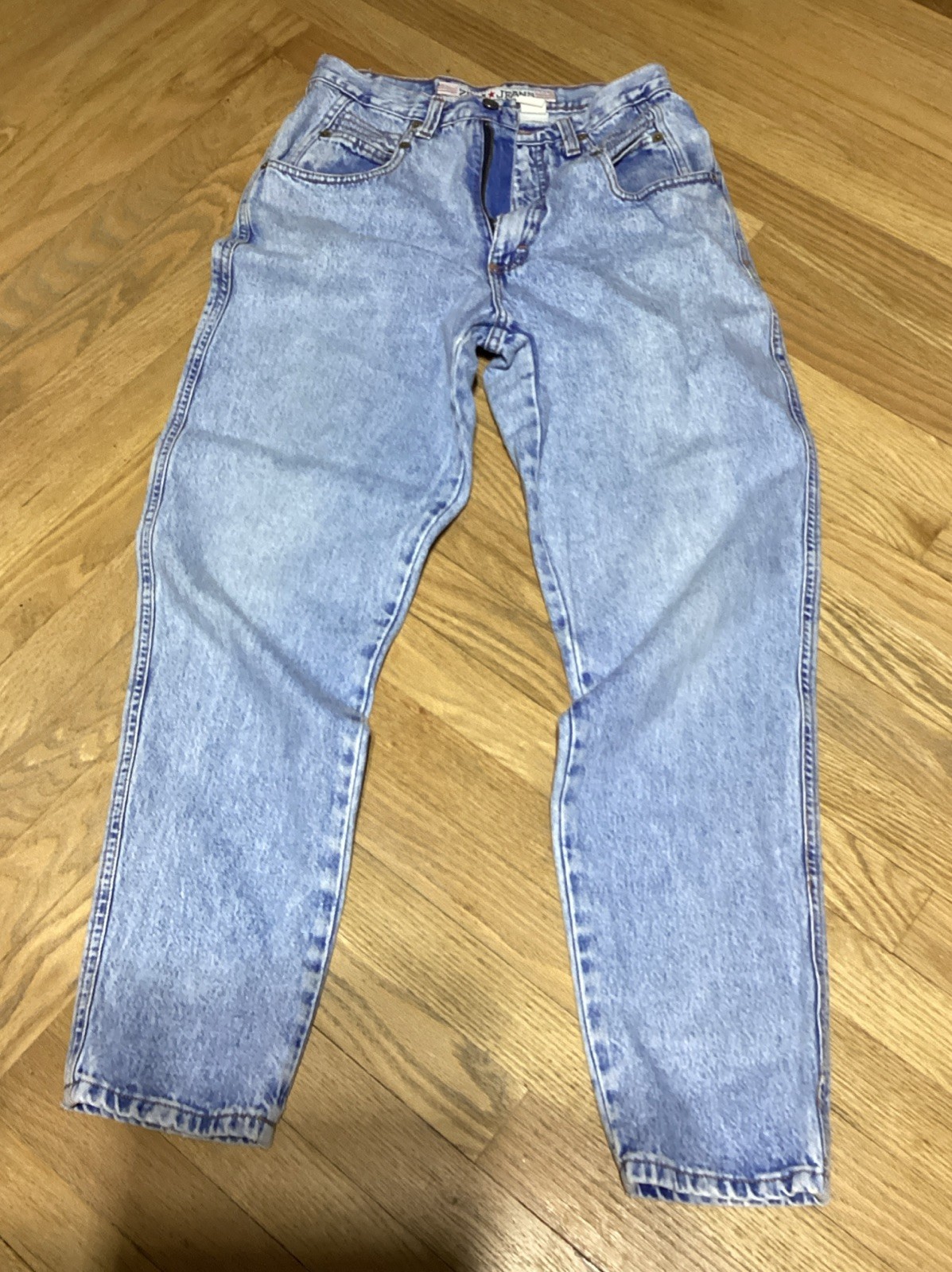 Zena Mom Jeans Size 8 High Rise Tapered Vintage Light Rinse