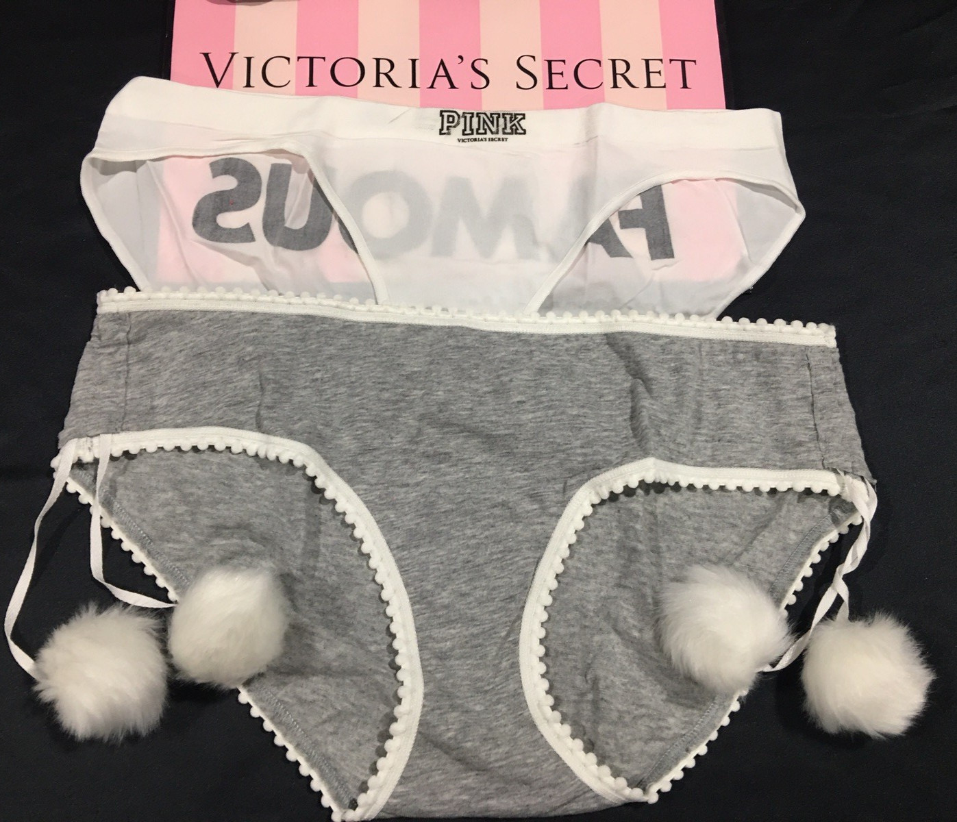 Vtg PINK Victoria&rsquo;s Secret Nylon Cotton Bikini Panties Panty M