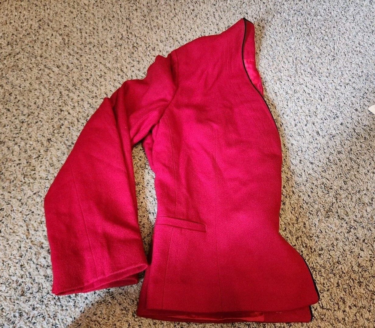 💥 Women&rsquo;s Vintage Union 1960s Winkelmans Wool Suit Set Skirt Jacket Cherry Red
