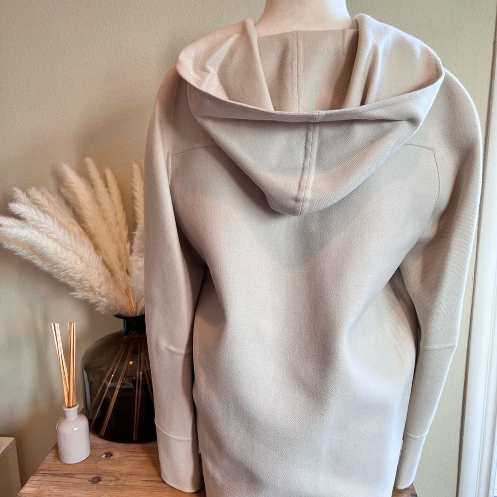 Massimo Alba Beige Hooded 100% Wool coat