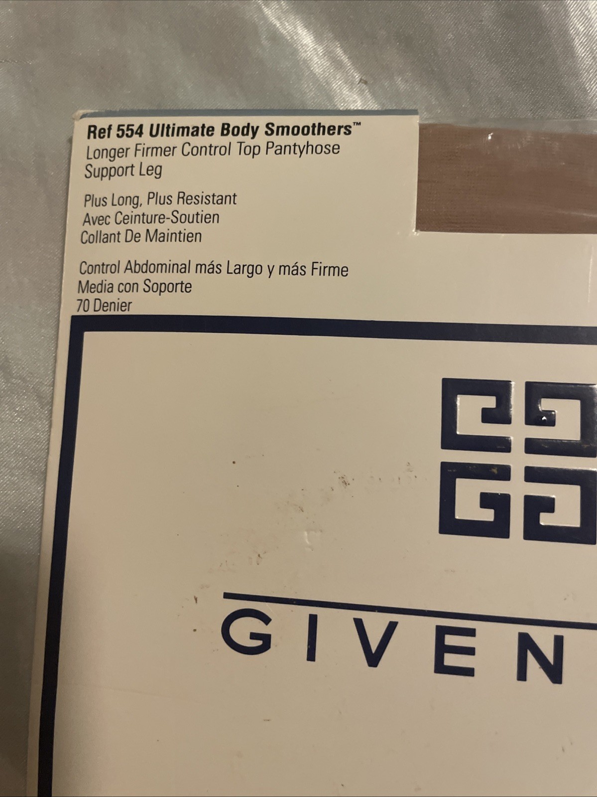 Vtg 1993 Givenchy Ultimate Body Smoother Longer Firming Control Top Pantyhose