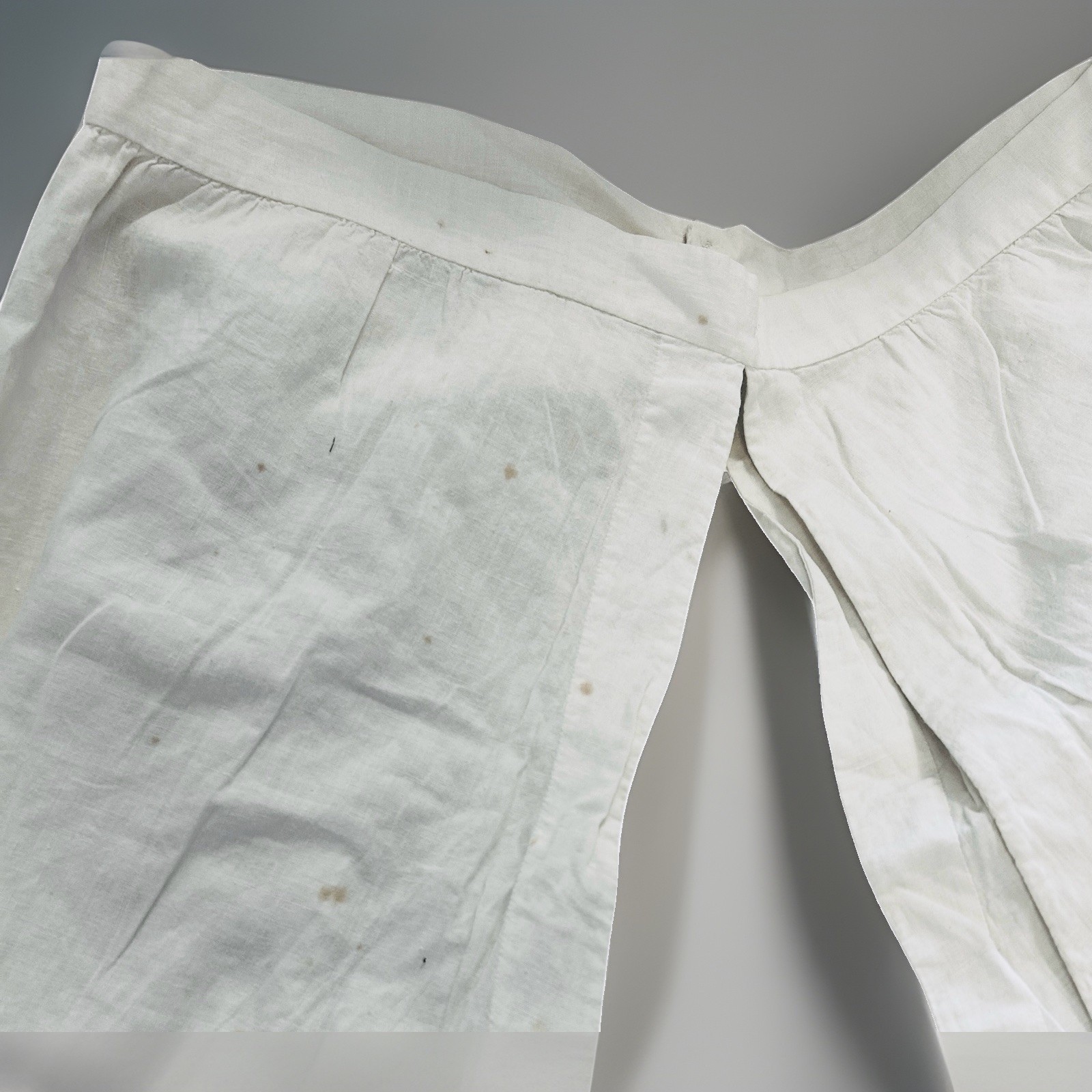 Victorian Cotton Open Crotch Split Leg Pantalettes Bloomers 33” Waist 10 12