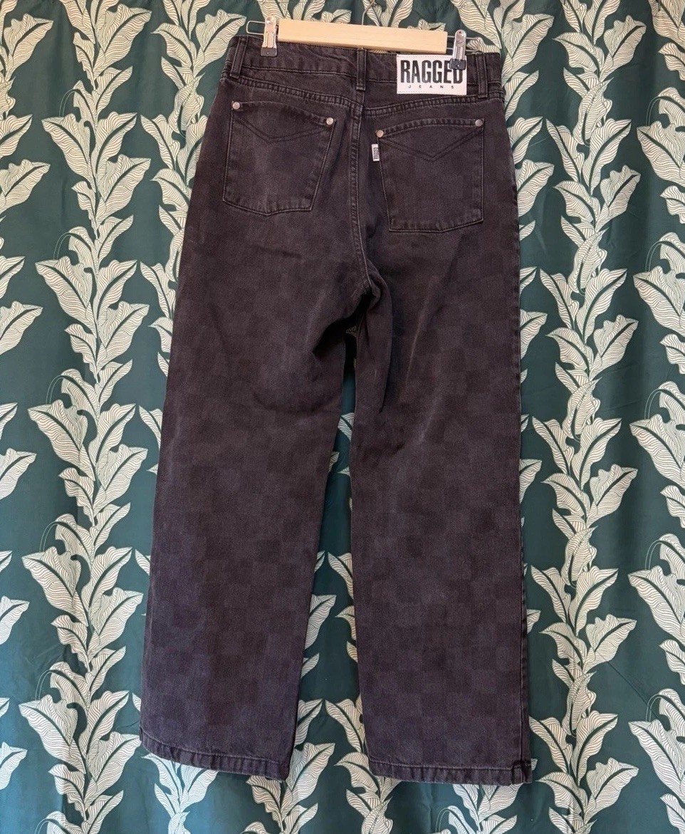 Ragged Priest Checker Black Jeans Denim Women&rsquo;s 28