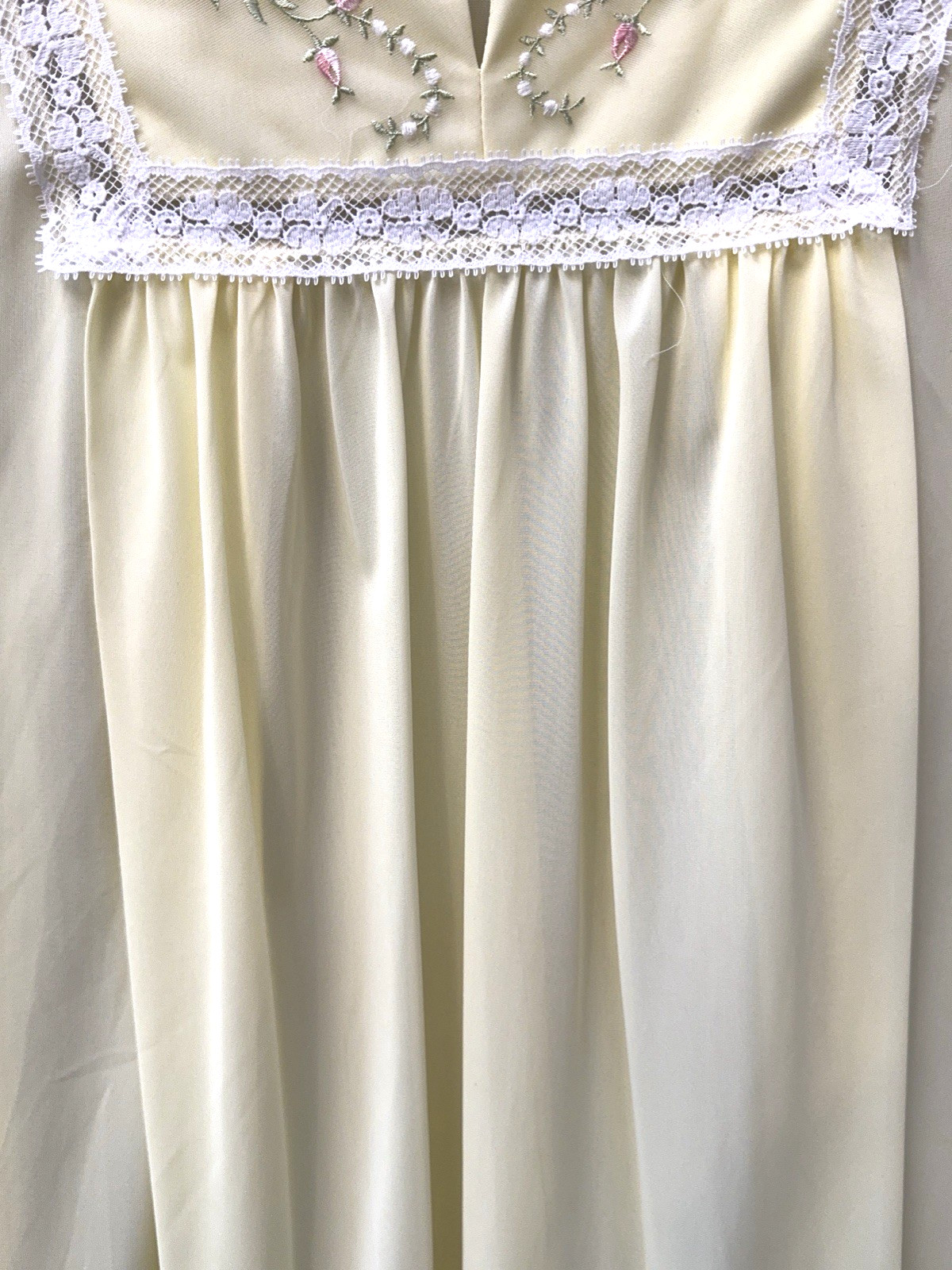 Vtg SHADOWLINE Nursing Nightgown Embroidery New Mom Hospital NOS w/Tags S/M 80&rsquo;s