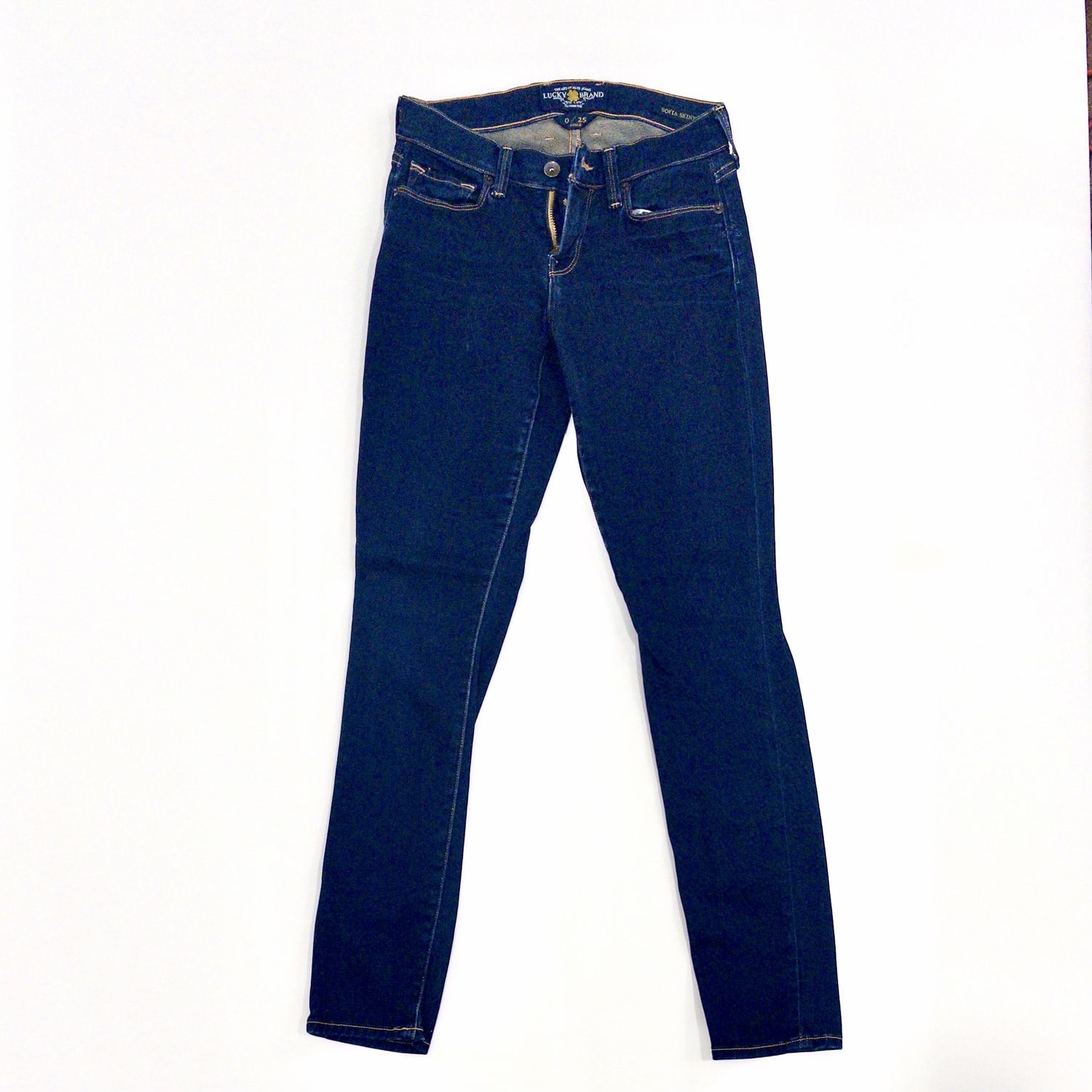 Lucky Brand Women&rsquo;s 0/25 Sofia Skinny Jeans Dark Wash Stretch Denim