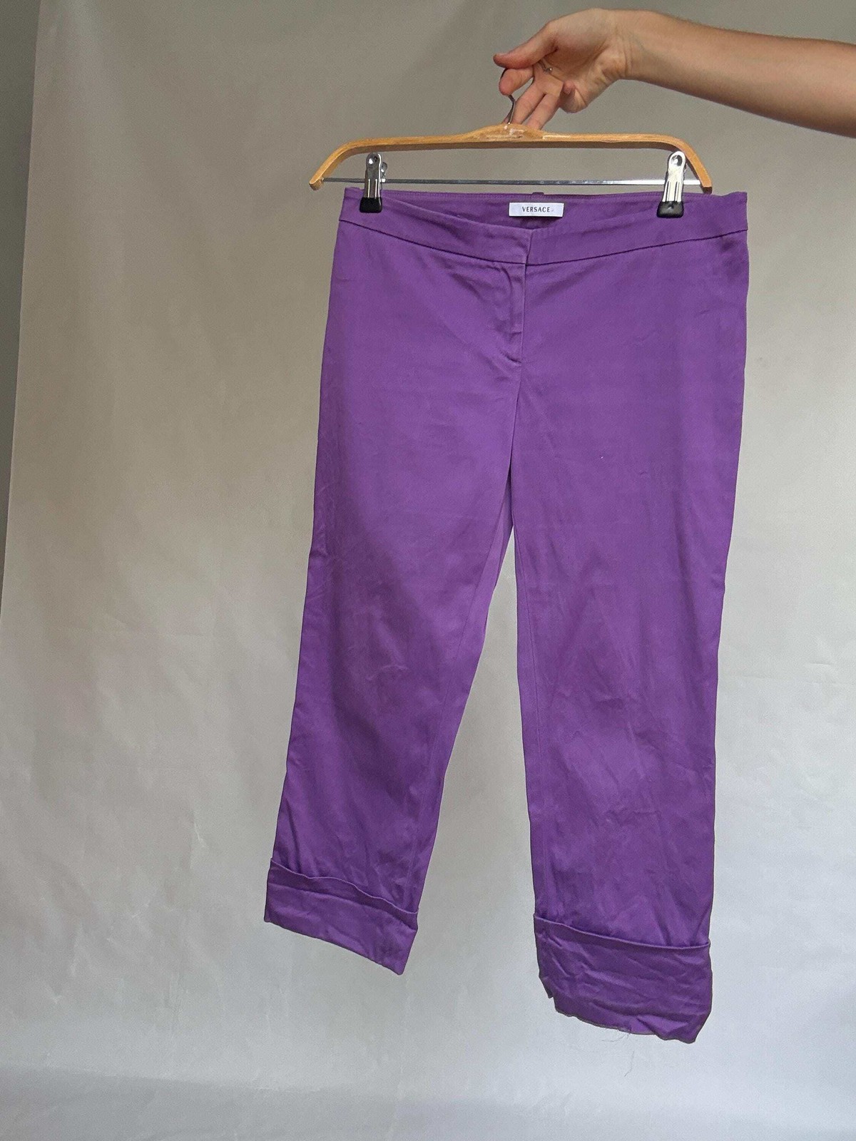 Versace purple cropped pants – IT 40 – made in Italy –