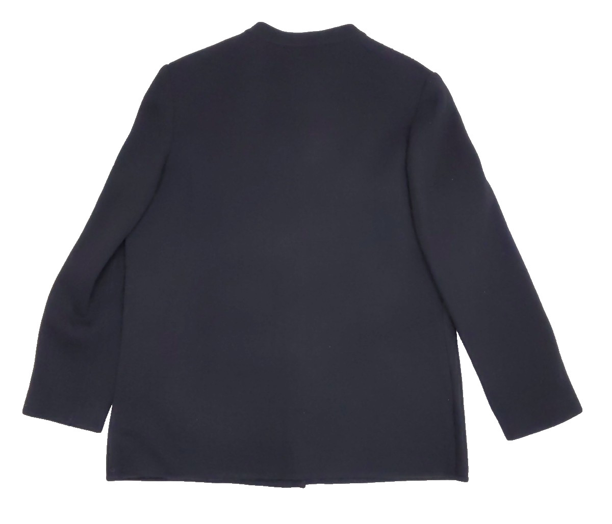 MARCO POLO L Jacket Vtg 60s MOD Double Knit Black Wool Sharp Womens