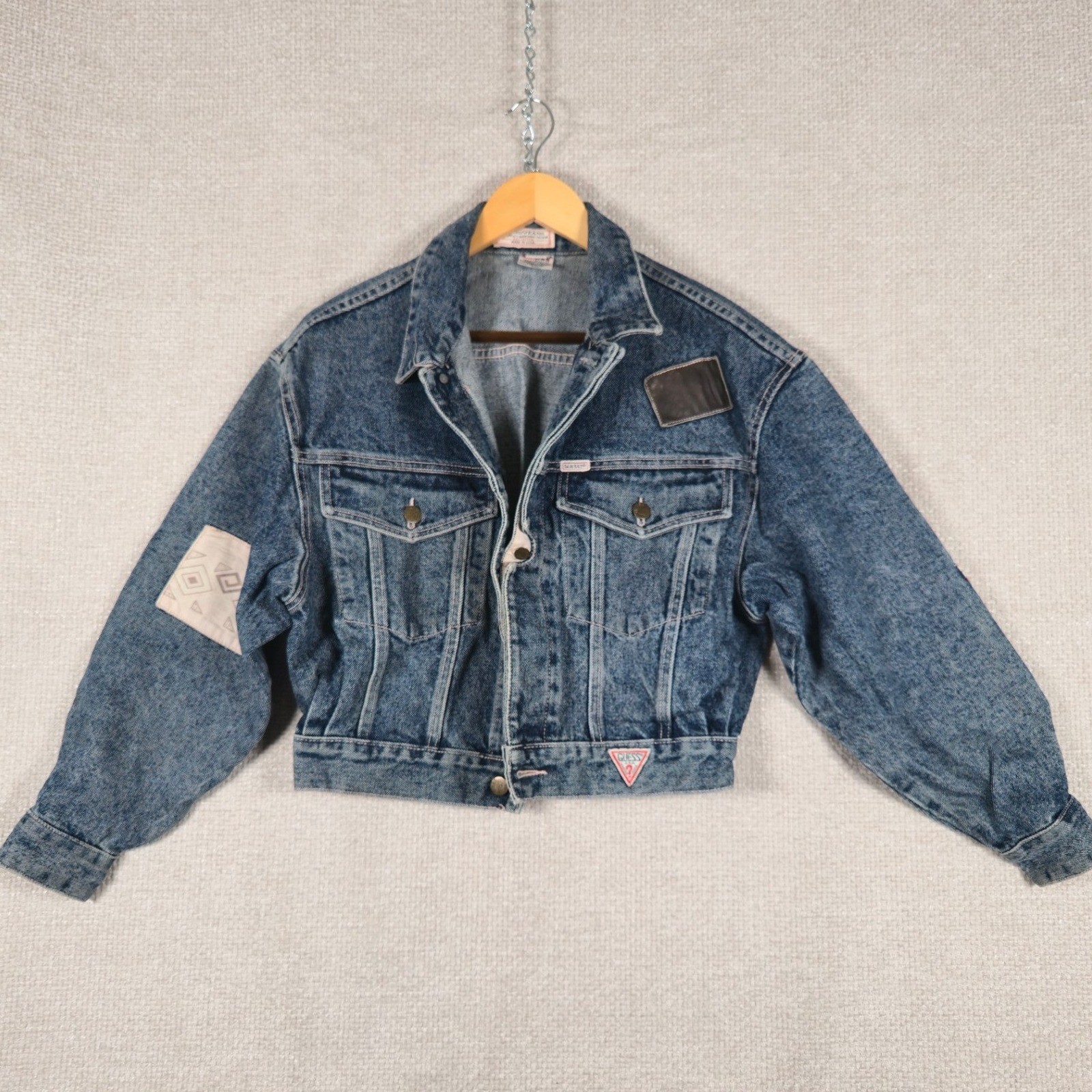 Vintage Guess Demin Jacket Georges Marciano Acid Wash Grunge Made in USA
