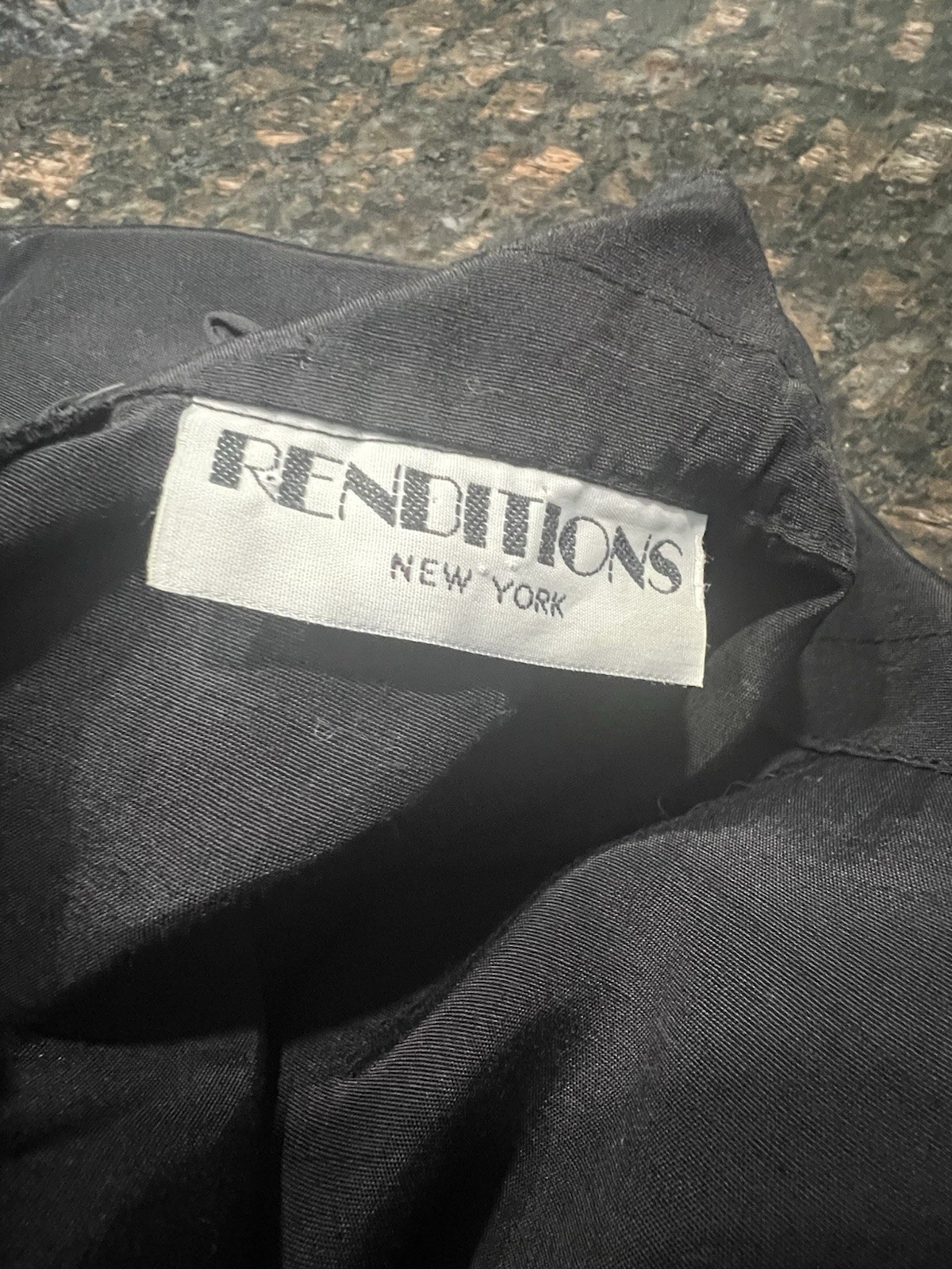 Women&rsquo;s Vintage Dress Size 5/6 Renditions New York Black Rayon Made in USA 80’s