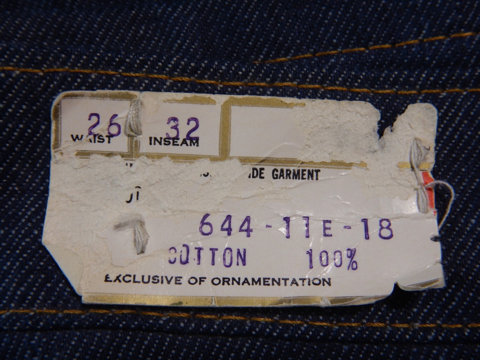 Vintage DEADSTOCK 1970s Levi&rsquo;s 664 Flare Bell Jeans MADE IN USA 26 X 32