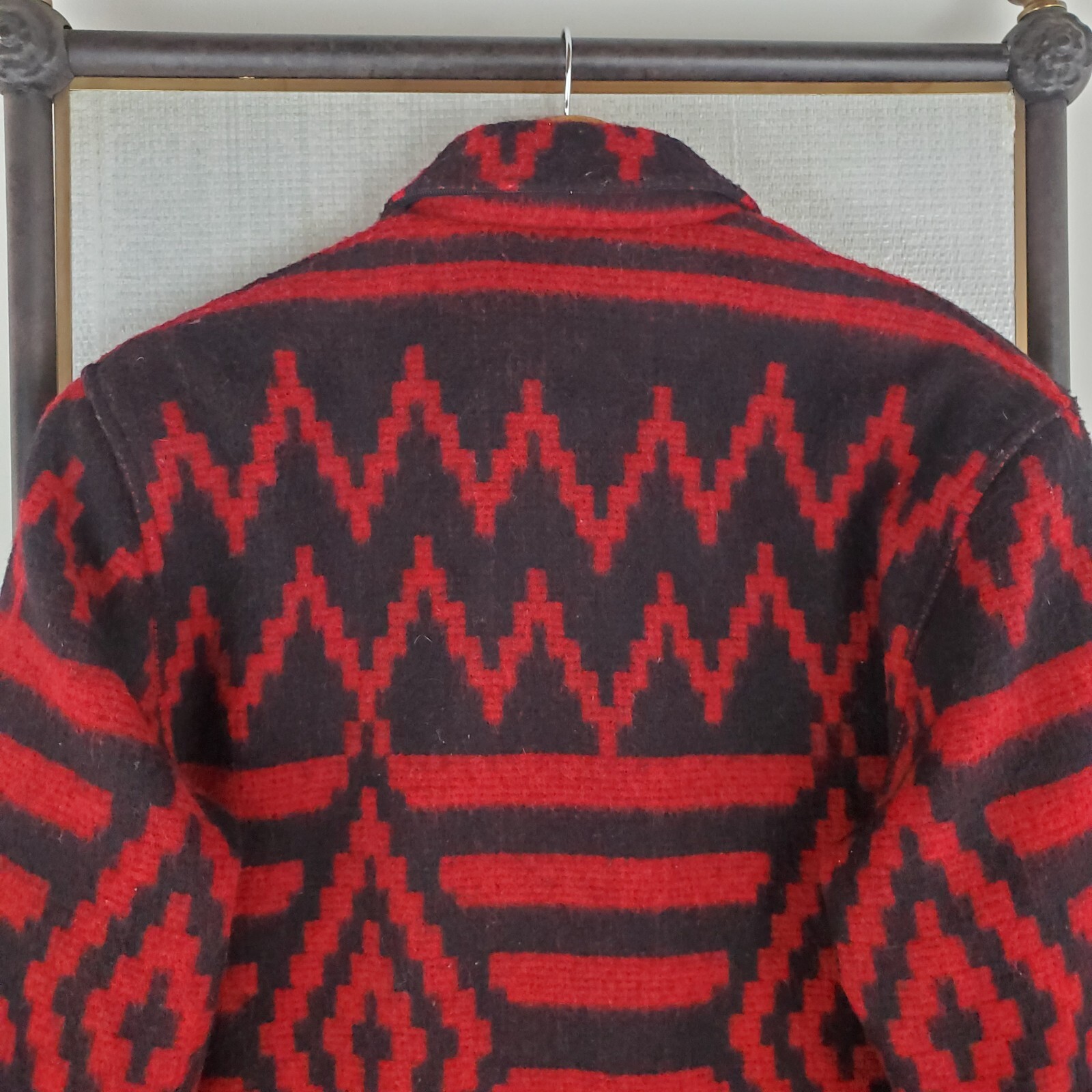 VTG WOOLRICH USA Size Small Womens Wool Aztec Southwest Chore Barn Jacket Coat