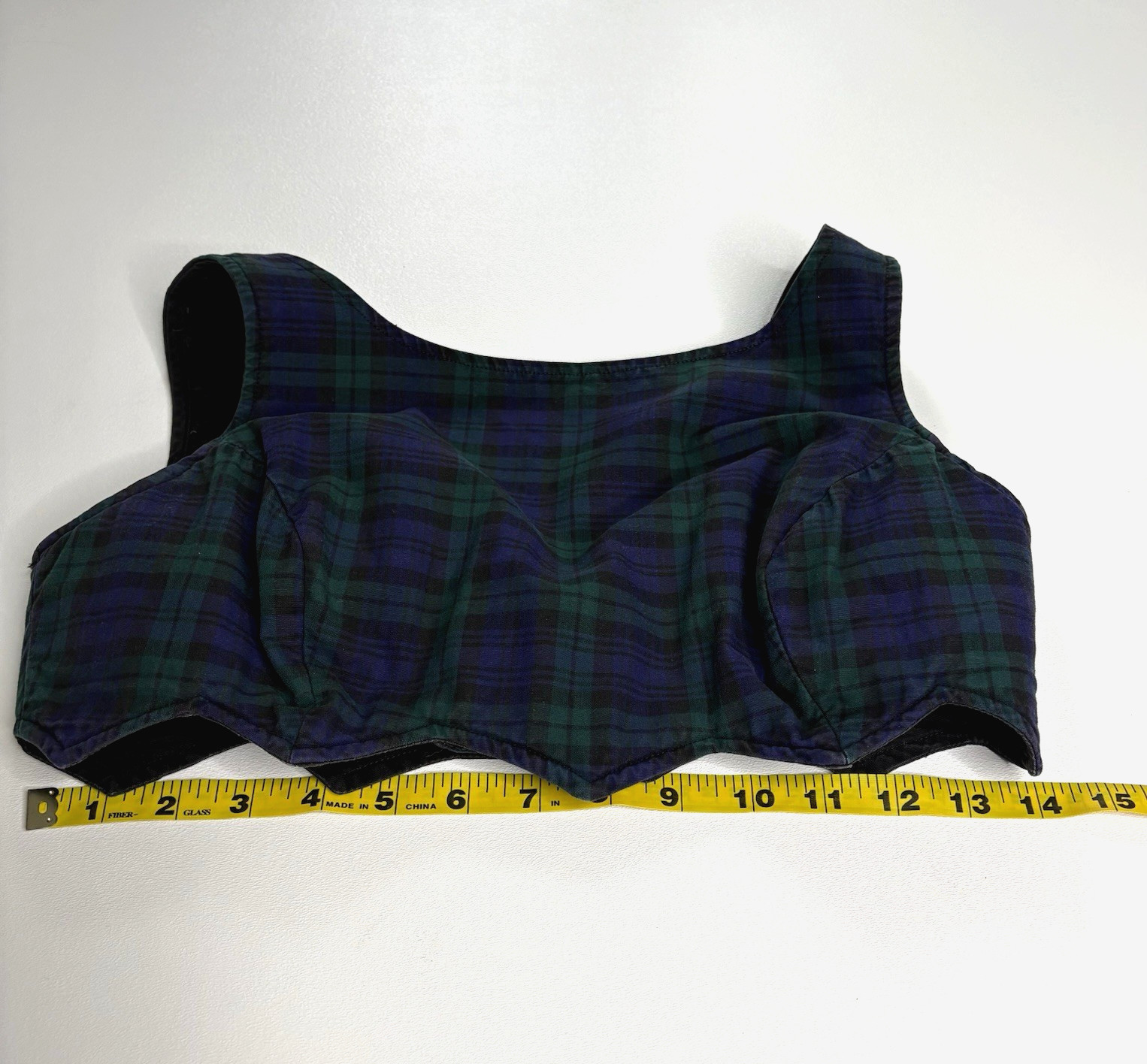 Vintage 1960s Bikini Plaid 2 Piece Swimsuit Sz Small Boy Shorts ILGWU Union Made