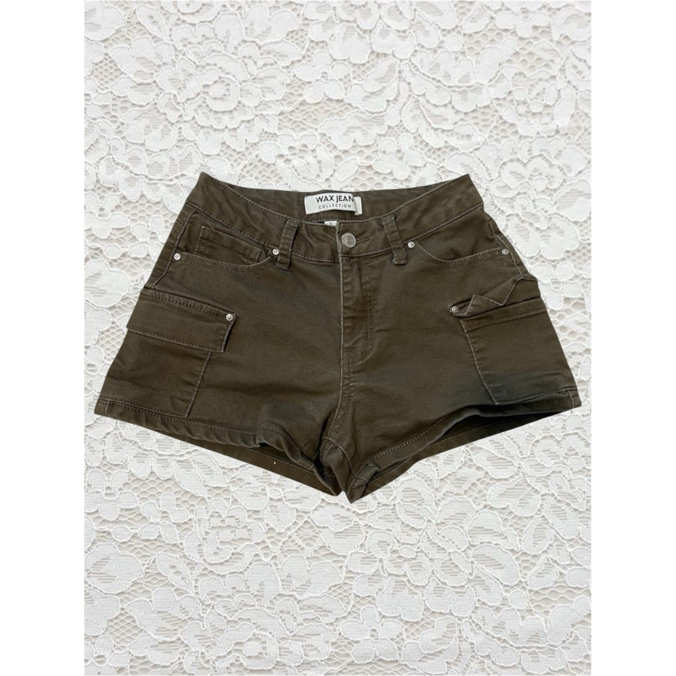 vintage army green cargo shorts