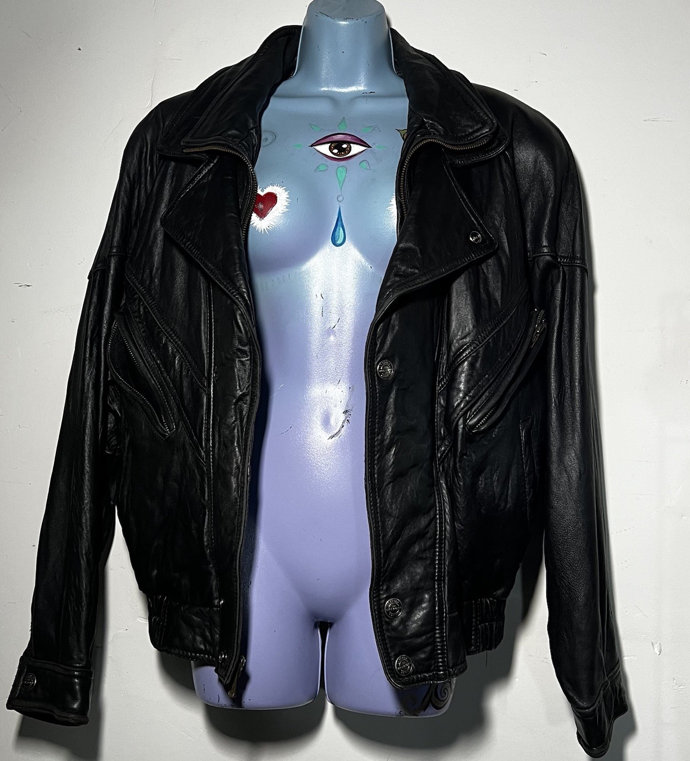Wilsons Jacket Women Size Small Leather Motorcycle Biker Punk Moto Read Disc