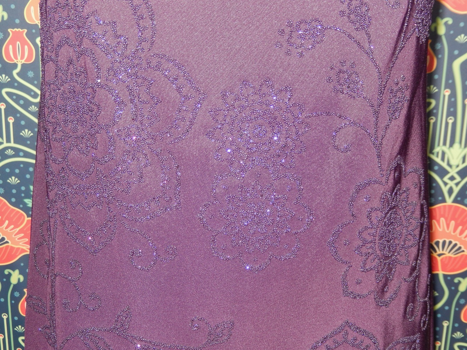Vintage 90&rsquo;s Y2K CDC Purple Beaded Whimsigoth Grunge Homecoming Maxi Dress