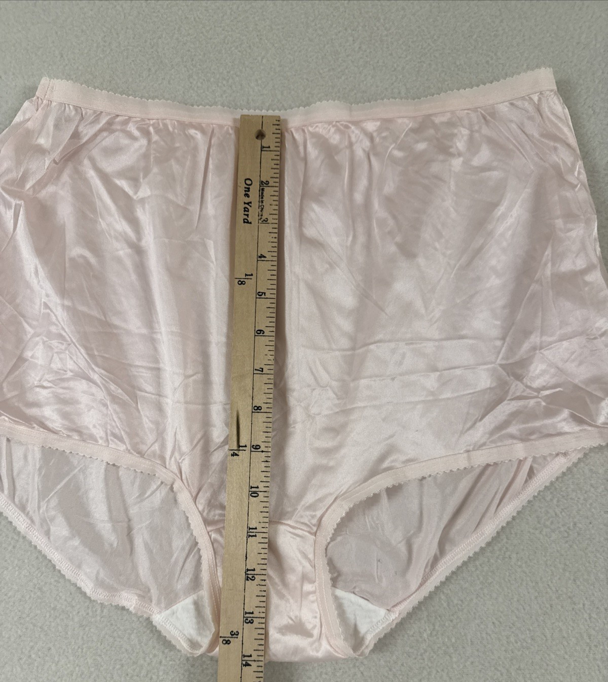 Vtg 100% Nylon Underscore Panties Pink Brief Sz Large NWOT Granny JCPenney&rsquo;s