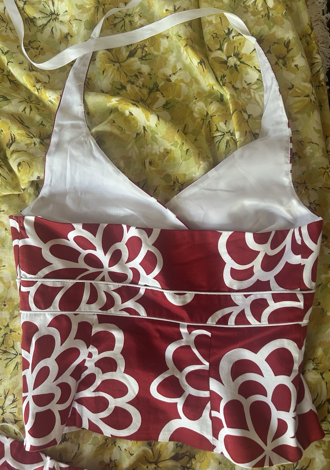 1990s-2000s Sangria Floral Print Matching Top And Skirt Set See Description
