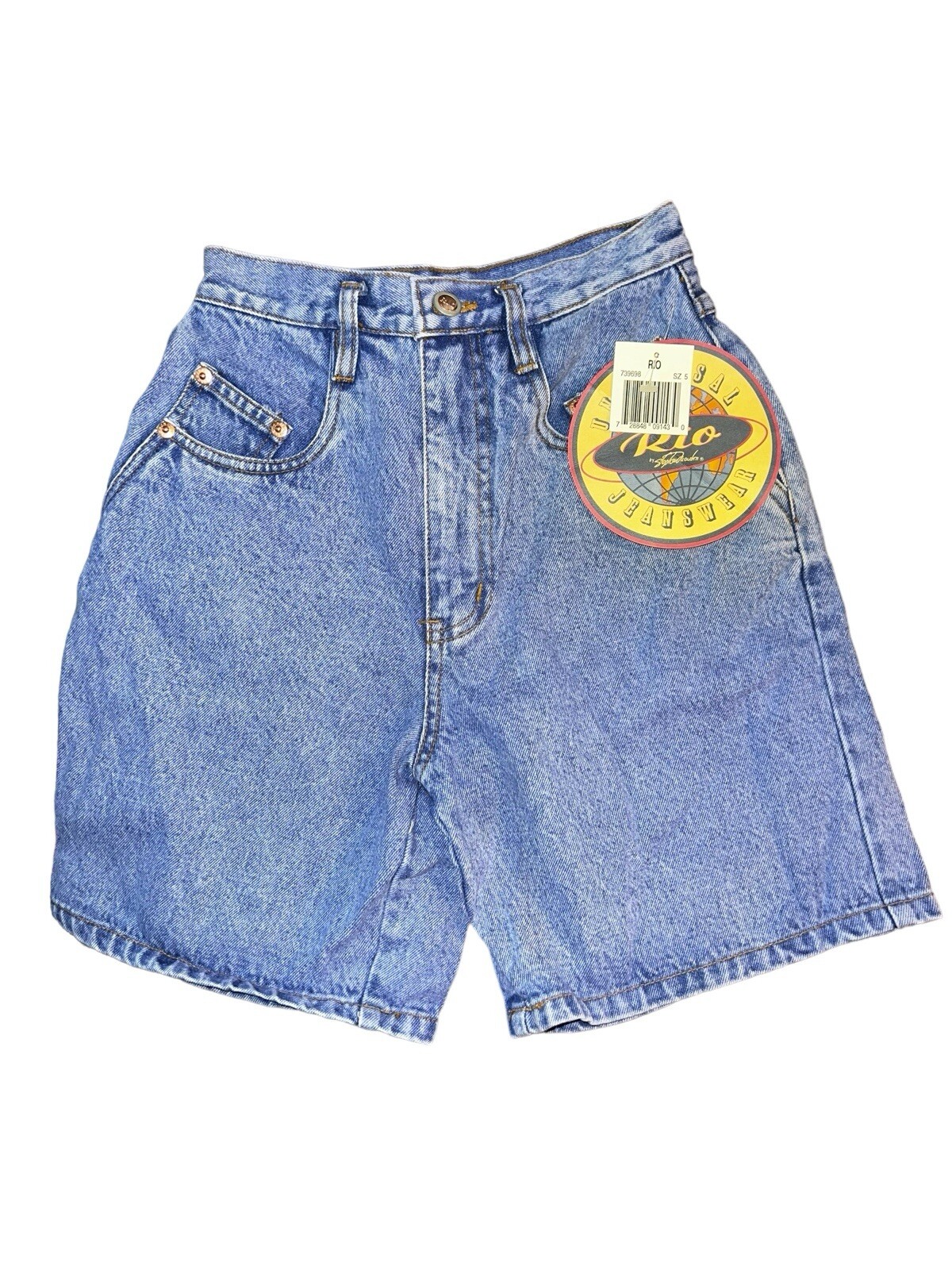 Vintage Rio Stephen Mardon High Waist Denim Mom Shorts 80s 90s Size 5 22” Waist
