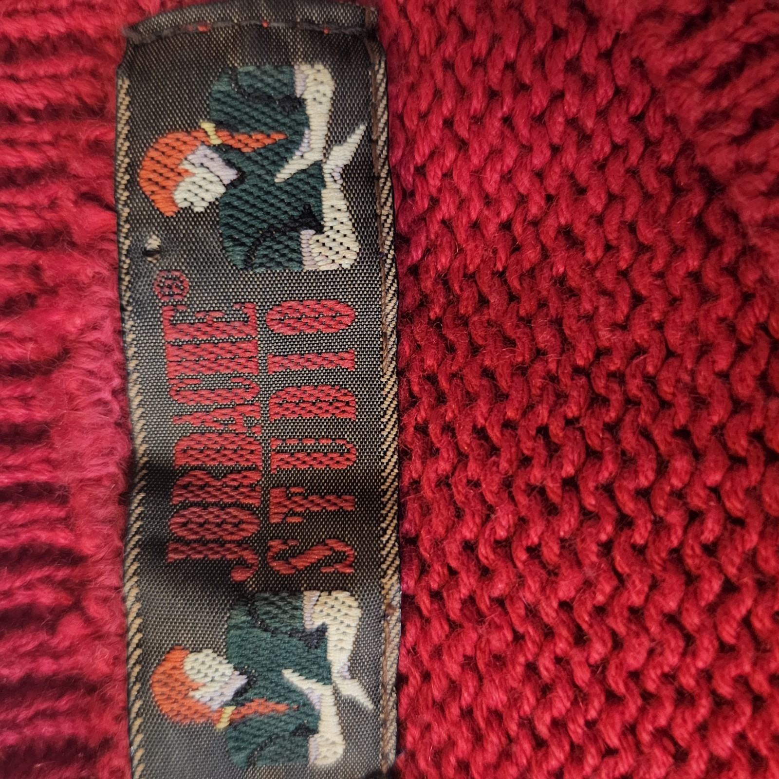 Vintage Jordache Studios Carousel Horse Crew Neck Sweater Sz M Red/Green Holiday