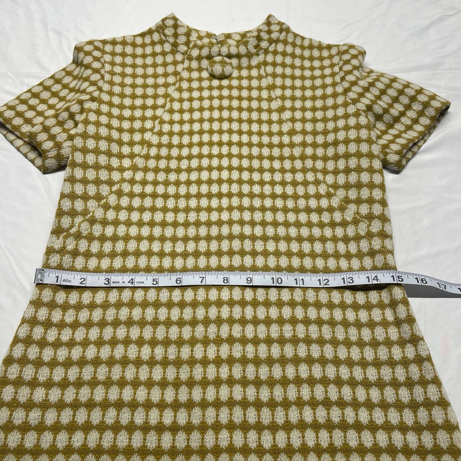 Vintage Handmade Shift Dress Small 30&Prime; Bust Knee Length Mod 60s 70s Style