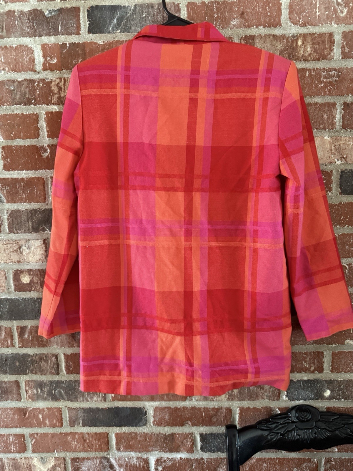 UNITS Vintage Blazer Jacket Red Plaid Size Xs