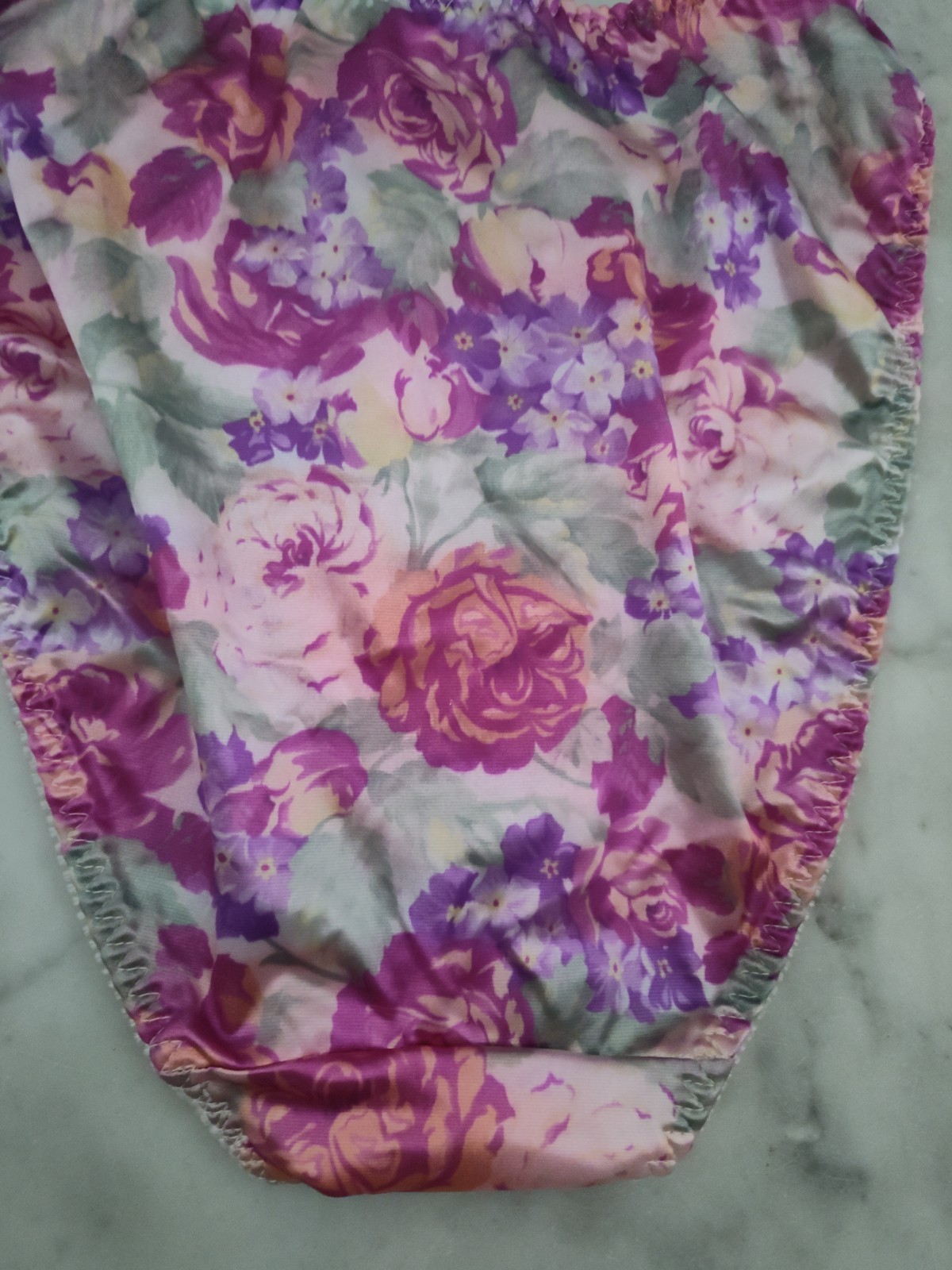 Lily Of France 90s Bikini Panties Size Medium Shiny High Cut Brief Style 3462