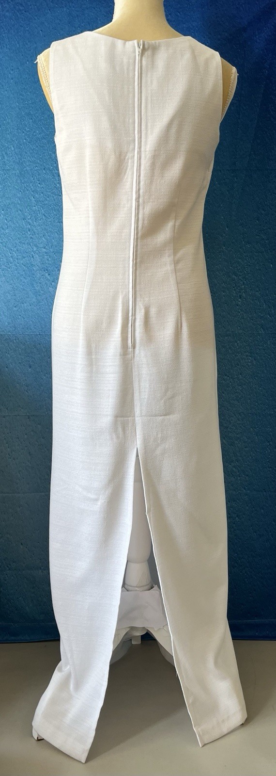 GIORGIO SANT ANGELO White Sleeveless Maxi Dress Size 10 (small thru chest – 34&Prime;)