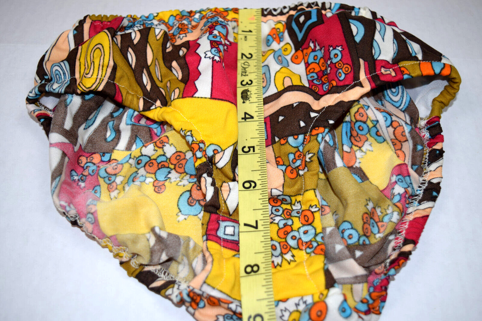 Swimsuit Bikini VTG 60s Pop Art Patchwork Bikini Sz 10 XS/S French Canadian