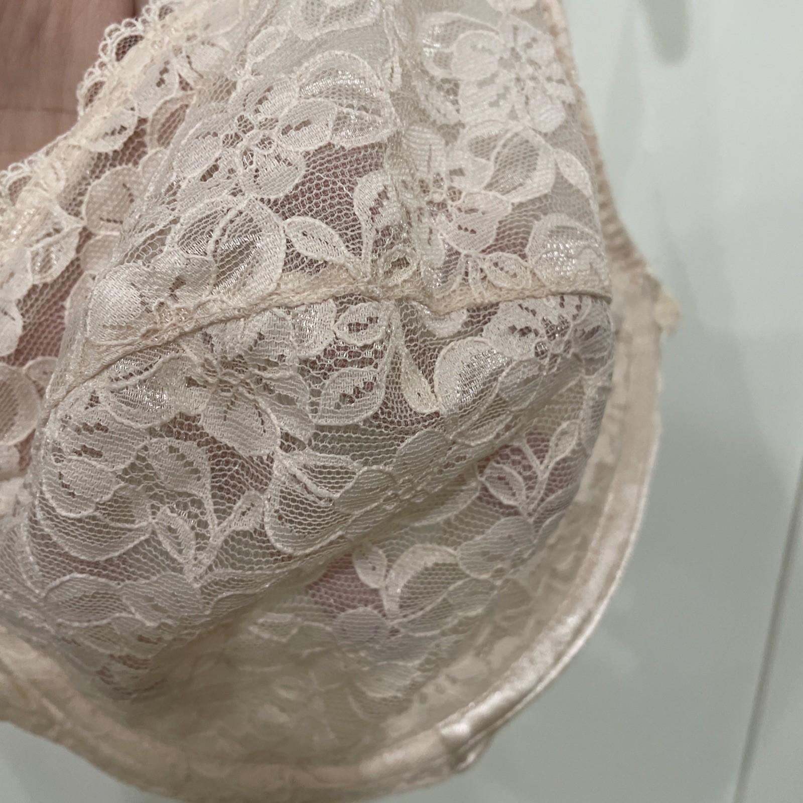 Vtg Bestform Bra 6417 40DD Underwire Lace Sheer Pin Up Coquette Romantic Dainty